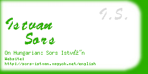 istvan sors business card